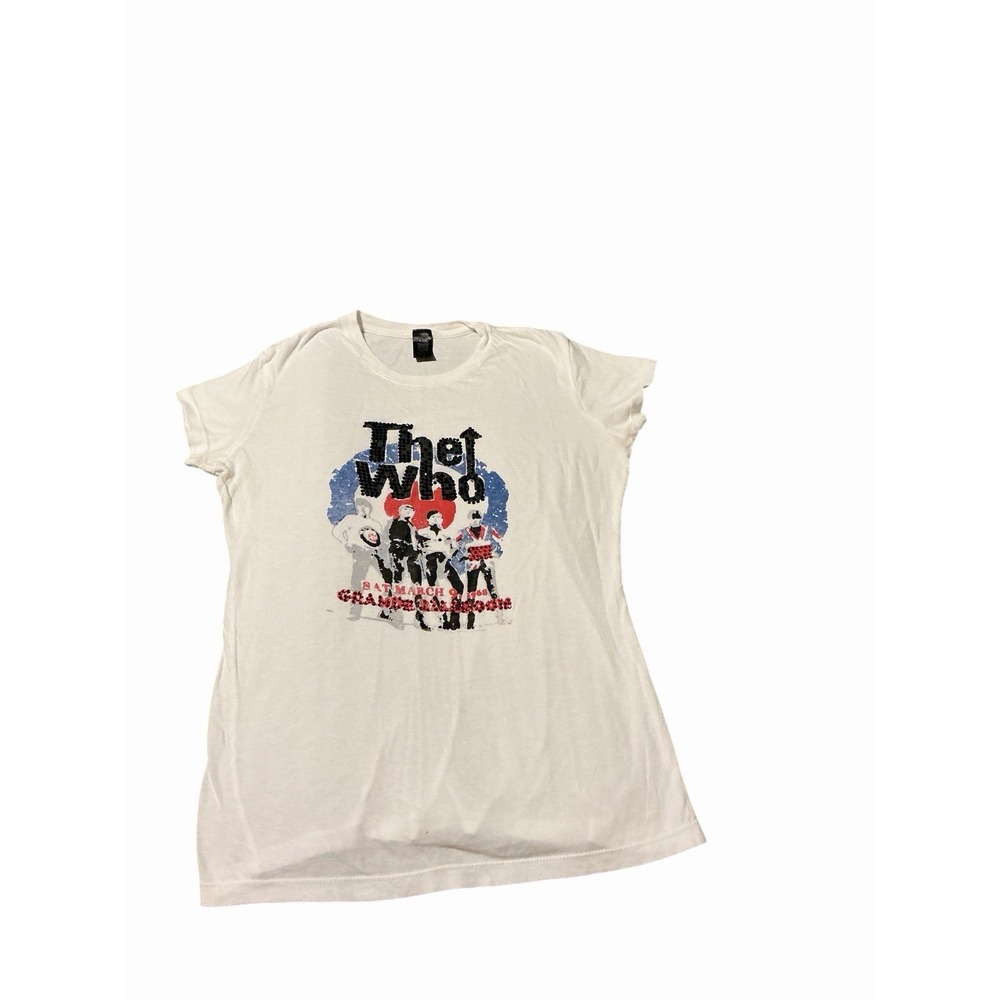 The Who‎ Tee Sequin Band Graphic Tee Med Y2K  Vintage Inspired Rock Festival